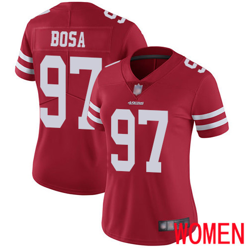 San Francisco 49ers Limited Red Women Nick Bosa Home NFL Jersey #97 Vapor Untouchable->youth nfl jersey->Youth Jersey